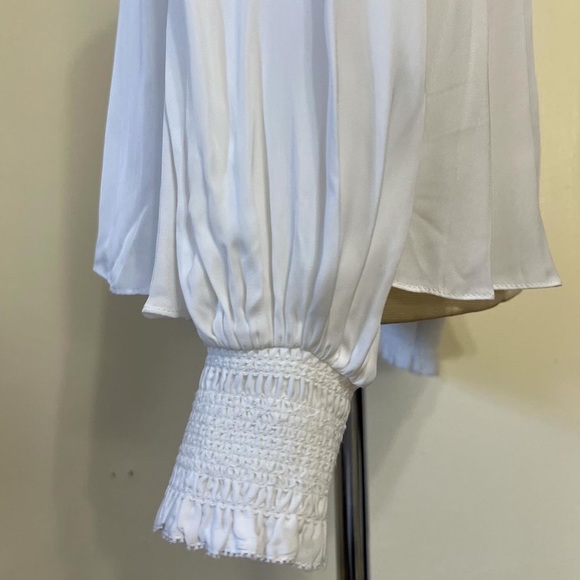 Alice + Olivia Calida Embellished Collar Pleated Blouse - Picture 4 of 8